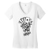 joker tattoo haha Women's V-Neck T-Shirt