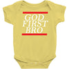 new  god first bro  t shirt religious humor lord tee Baby Onesie