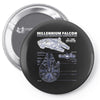 millennium falcon blueprint Pin-back button