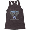 my hero is now my angel stomach cancer awareness Racerback Tank