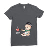 Cute Baby Painter's Dad Love Ladies Fitted T-Shirt