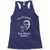 i'm awesome  funnycomic deal with it party retro cool Racerback Tank