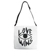 love wins Adjustable Strap Totes