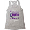 i love someone with pancreatic cancer to the moon &amp; back to infinity Racerback Tank