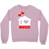 i love house music Crewneck Sweatshirt