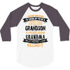 Super Cool Grandson Of A Freaking Awesome Grandma 3/4 Sleeve Shirt
