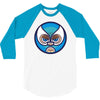 lucha libre   blue 3/4 Sleeve Shirt
