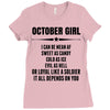 Super October Girl Ladies Fitted T-Shirt