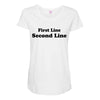 first line second line Maternity Scoop Neck T-shirt