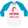 american by birth redhead by the grace of god 3/4 Sleeve Shirt