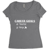 teacher career goals Women's Triblend Scoop T-shirt