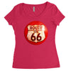 route 66 sign distressed, ideal birthday gift or present Women's Triblend Scoop T-shirt
