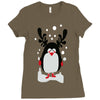 christmas penguin Ladies Fitted T-Shirt