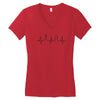 chess heartbeat Women's V-Neck T-Shirt