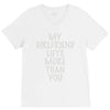 my girlfriend lifts more than you V-Neck Tee