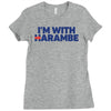 i am with harambe Ladies Fitted T-Shirt