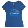i'd rather be skiing Women's Triblend Scoop T-shirt