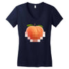 peach t Women's V-Neck T-Shirt