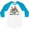 baseball game on short 3/4 Sleeve Shirt