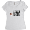 Football Statue Women's Triblend Scoop T-shirt