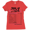 July Girl Facts Leo Ladies Fitted T-Shirt