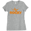new rocky balboa stallone dark blue logo movie Ladies Fitted T-Shirt