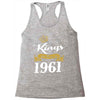 kings are born in 1961 Racerback Tank