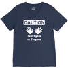 caution! jazz handsfunny jazz dance comic boogie camp trumpet V-Neck Tee