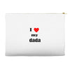 i love my dada Accessory Pouches