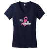 My Mom Is A Survivor Women's V-Neck T-Shirt