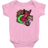 pink punk wolf Baby Onesie