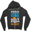 Class of 2017 Proud Grand Father Graduation Zipper Hoodie