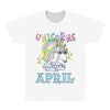 unicorns are born in april cute unicorn All Over Men's T-shirt