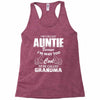 I&rsquo;m Called Auntie Because I&rsquo;m Way Too Cool To Be Called Grandma Racerback Tank