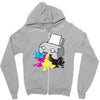 puker printer Zipper Hoodie