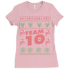 team 10 ugly christmas Ladies Fitted T-Shirt