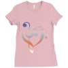 music expresses clef heart girls Ladies Fitted T-Shirt