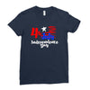 happy independence day the united states Ladies Fitted T-Shirt