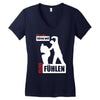 wer nicht h&ouml;ren will muss f&uuml;hlen Women's V-Neck T-Shirt