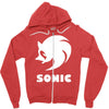 sonic uomo donna bambino sega videogames Zipper Hoodie