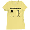 i've got your back t shirt tee funny novelty tee pun stick figure joke Ladies Fitted T-Shirt