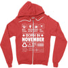 Born In November Zipper Hoodie