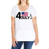 july 4 independence day Ladies Curvy T-Shirt