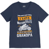 Motorcycles Grandpa V-Neck Tee