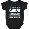 stomach cancer awaneress i wear periwinkle for someone special to me Baby Bodysuit
