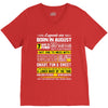 Legends Are Born In August V-Neck Tee
