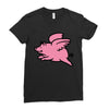 flying pig Ladies Fitted T-Shirt