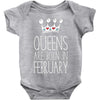 queens are born in february Baby Bodysuit