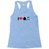 i love house music t shirt edm club wear rave electro party progressiv Racerback Tank