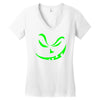 scary pumpkin halloween Women's V-Neck T-Shirt